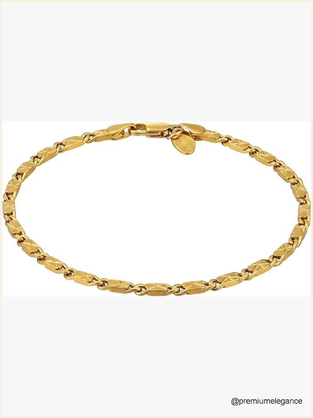 24K Gold Plated Star Link Anklet - Lifetime Replacement